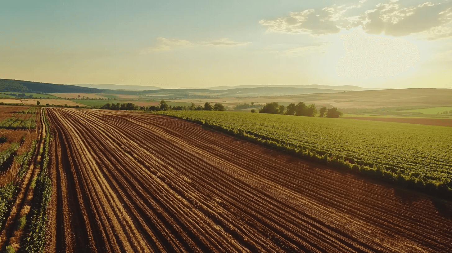 Agricultural land in Romania, showcasing vast fertile fields and investment potential.